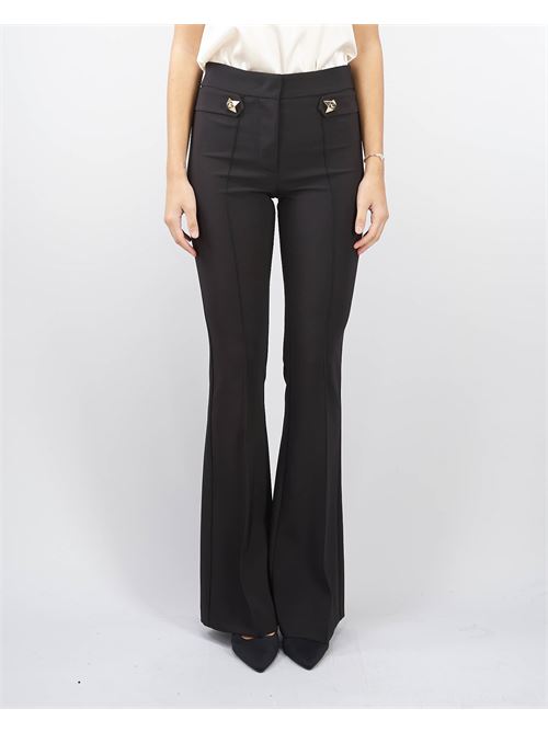 Pantaloni flare con bottoni gold Simona Corsellini SIMONA CORSELLINI | Pantalone | PA00301TCAD00323